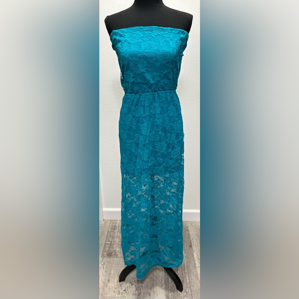 Just for Wraps Floor Length Dress - Small - Blue - Used